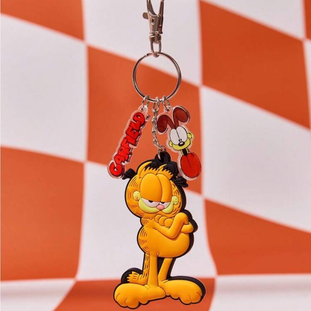 GARFIELD X Rebellious Rose Classic Cute Keychain Bag Charm